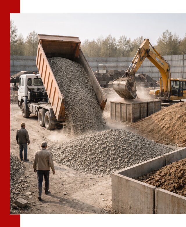 Доставка нерудных материалов с погрузкой и разгрузкой в Орле