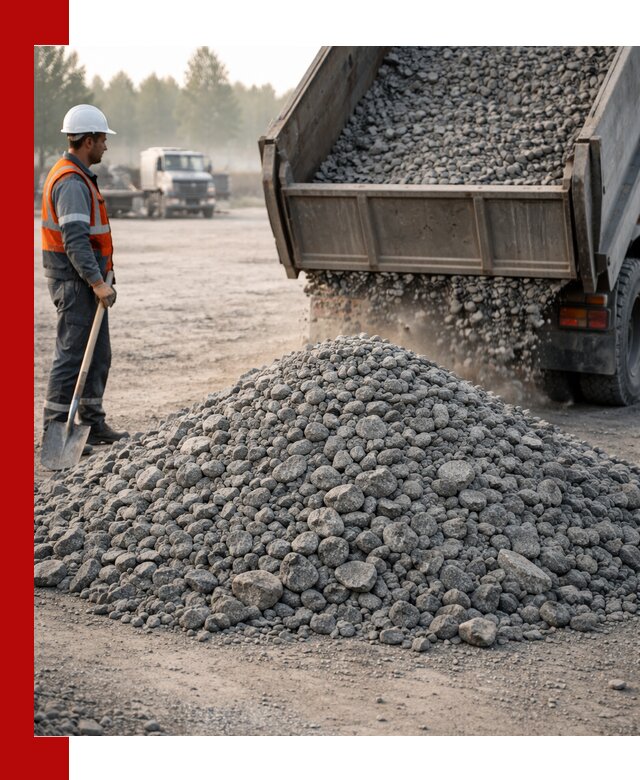 Гранитный щебень фракции 100–201 для строительства в Орле