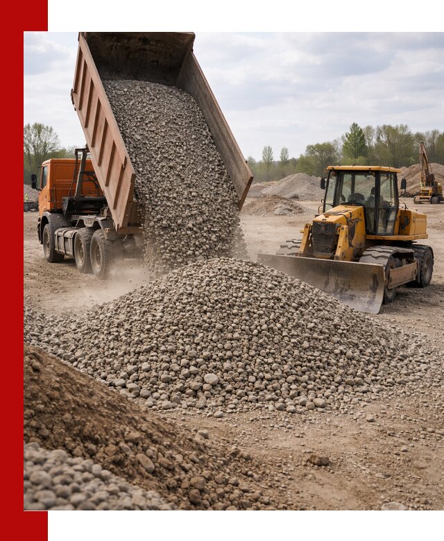 Доставка гравийного щебня фракции 40-70 в Орле