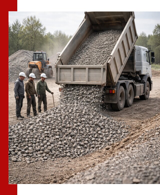 Доставка гравийного щебня фракции 70-120 в Орле