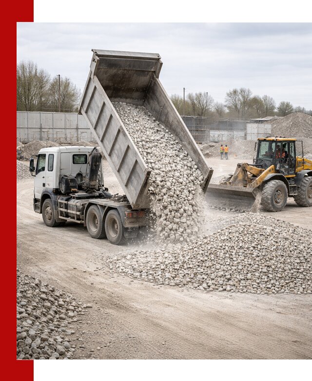 Доставка и продажа известнякового щебня в Орле