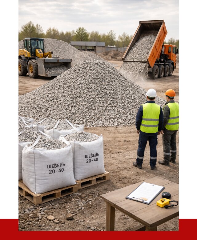 Известняковый щебень 20-40 в Орле от 2126 р. ПРОНЕРУДОрл