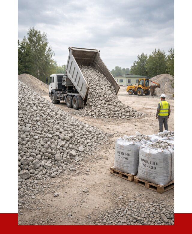 Известняковый щебень фракция 70-150 в Орле от 1266 р. | ПРОНЕРУДОрл