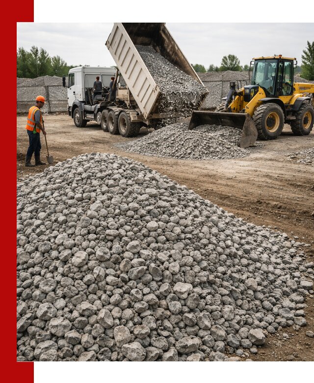 Доставка бетонного щебня фракции 40-70 в Орле