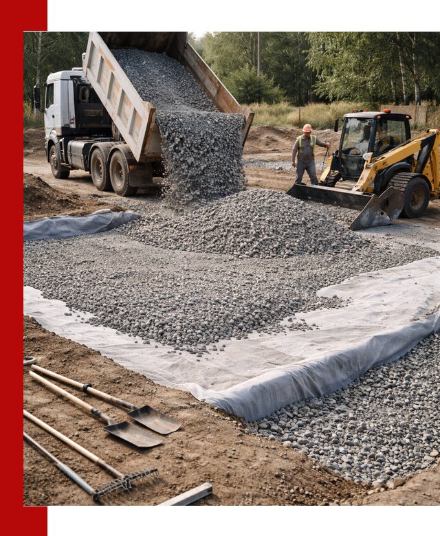 Щебень для фундамента с доставкой в Орле