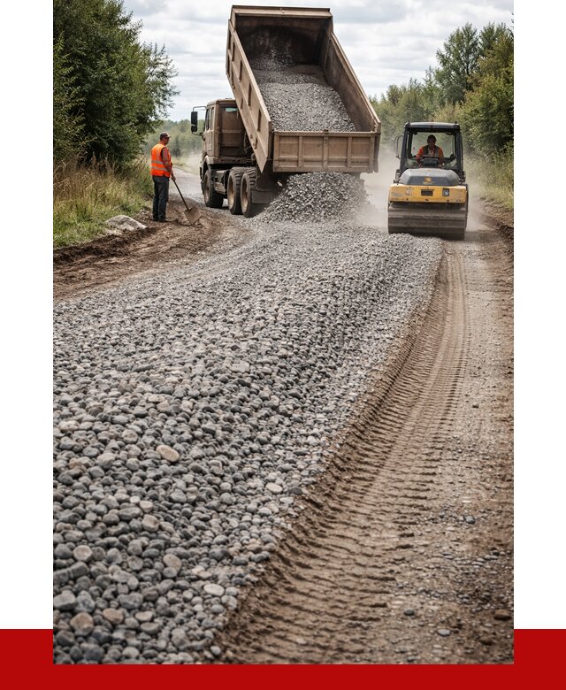 Щебень для отсыпки дороги в Орле от 2733 р. ПРОНЕРУДОрл