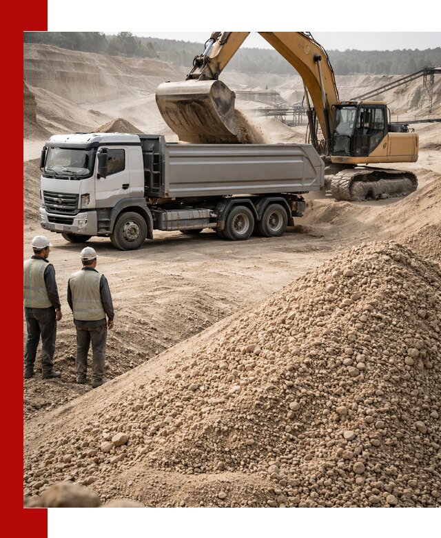 Карьерный крупнозернистый песок с доставкой в Орле