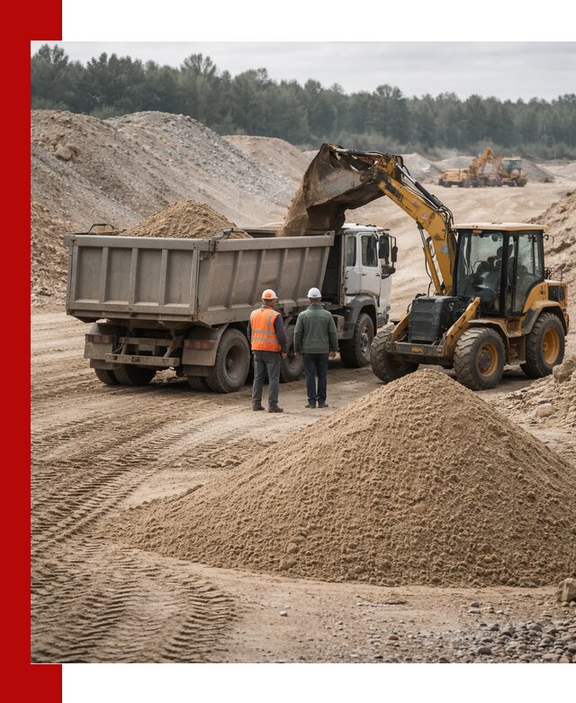 Карьерный среднезернистый песок с доставкой в Орле