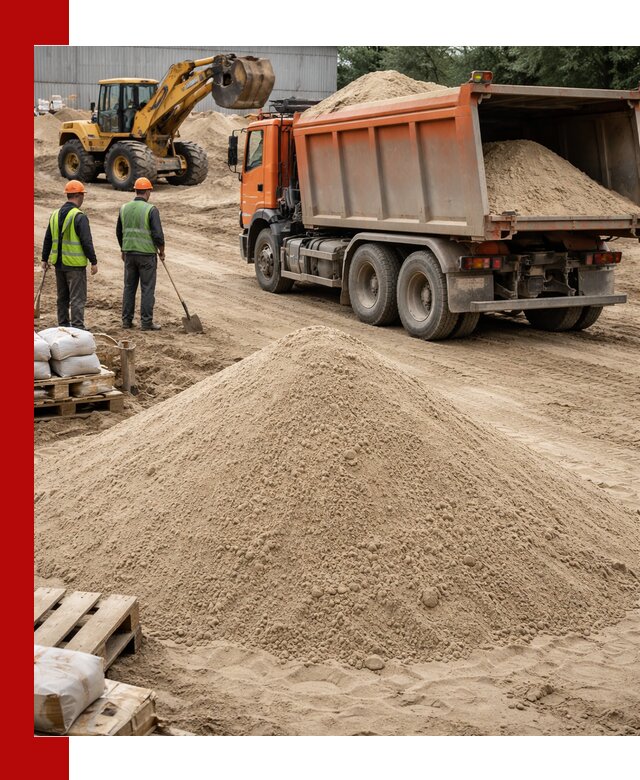 Доставка и продажа мытого речного песка в Орле