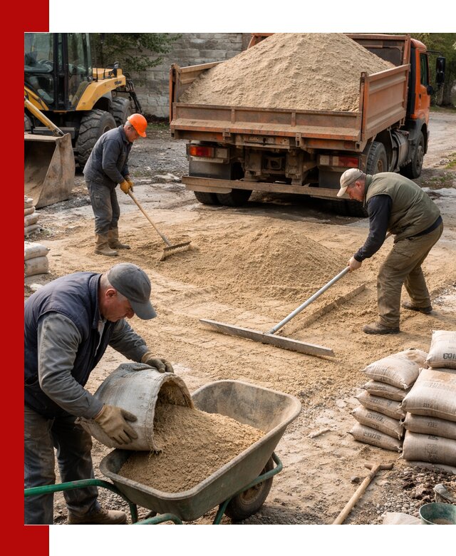 Поставка песка для стяжки в Орле с быстрой доставкой