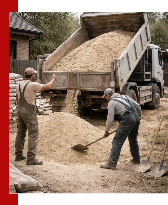 Песок для штукатурки с доставкой в Орле качественный и чистый