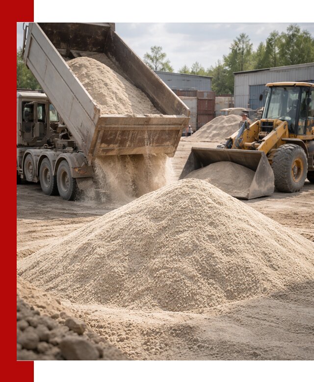 Кварцевый песок с доставкой в Орле для строительных работ