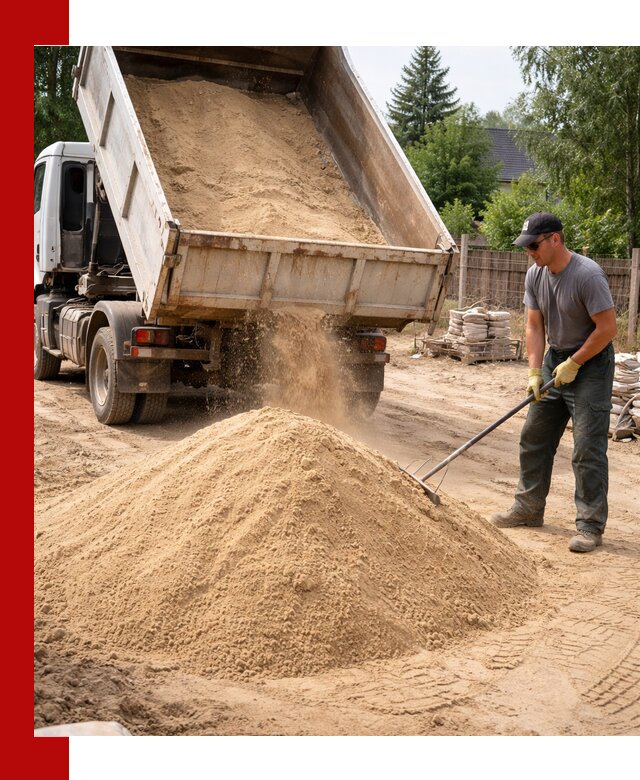 Доставка сухого песка самосвалами в Орле