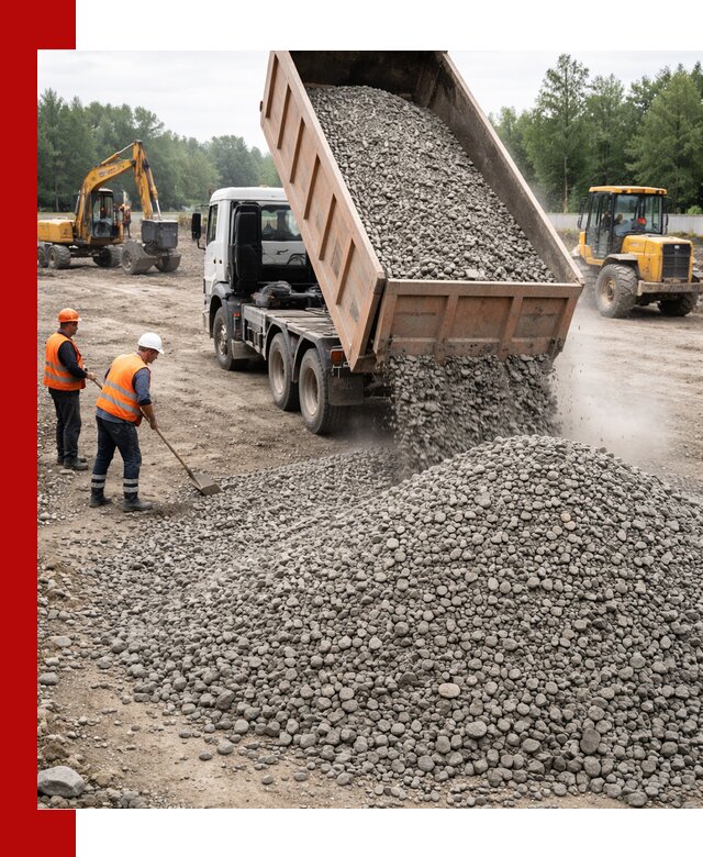 Доставка гравия фракции 40-70 в Орле оптом и в розницу