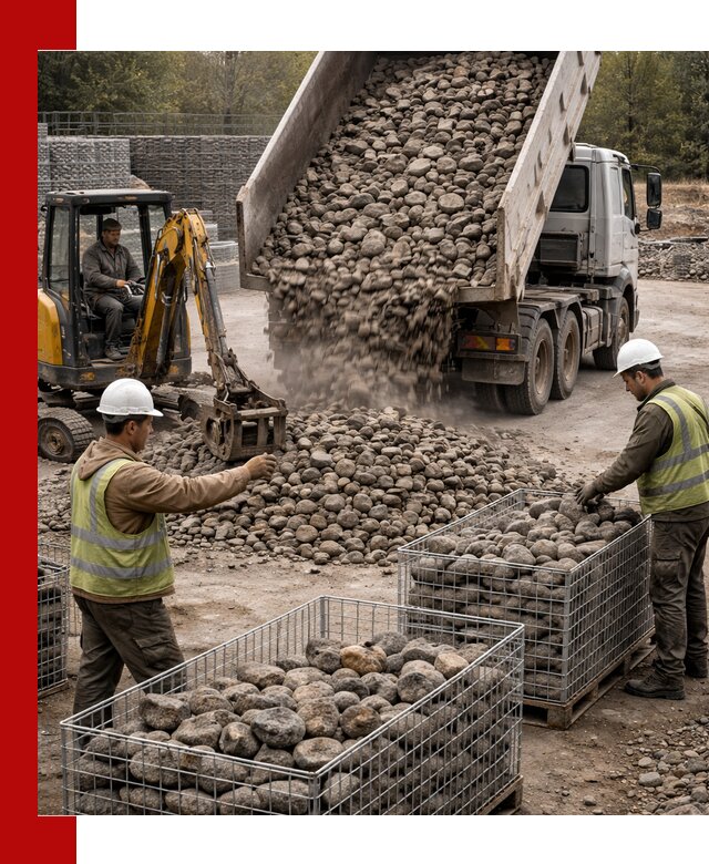 Камень для габионов фракция 100–201 в Орле