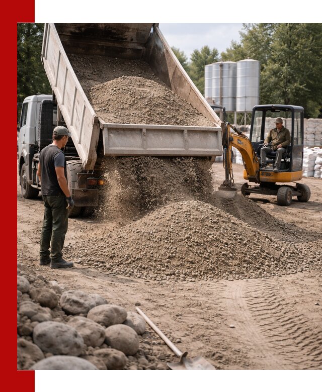 Доставка ПГС С3 в Орле самосвалами и миксерами