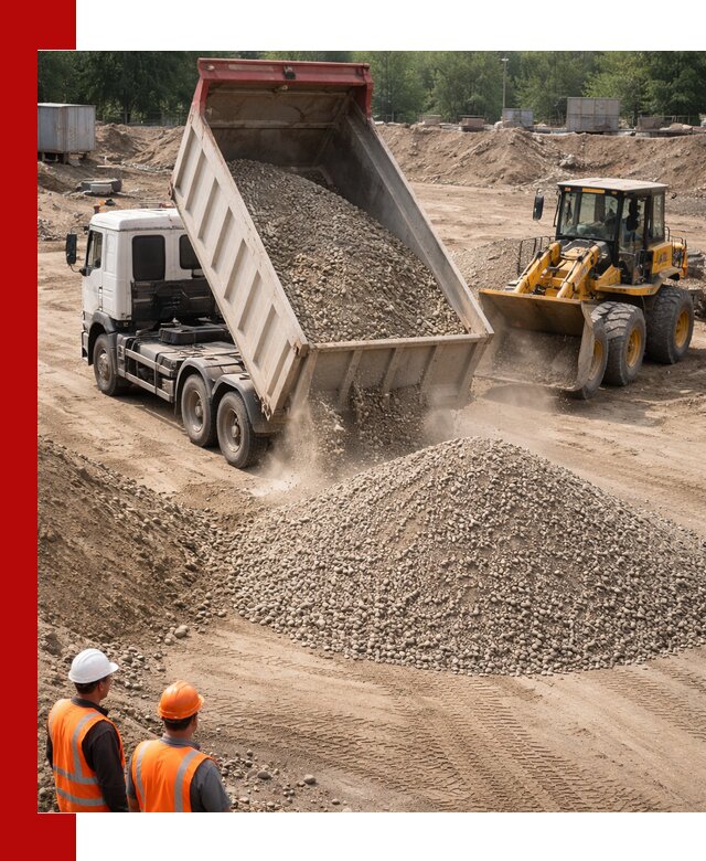 Щебень с песком (ЩГПС С2) с доставкой в Орле