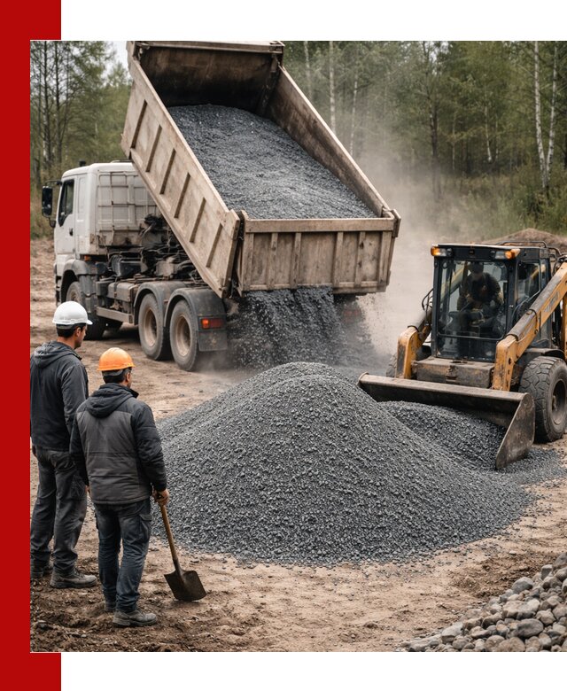 Гранитный отсев 0-5 с доставкой и разгрузкой в Орле