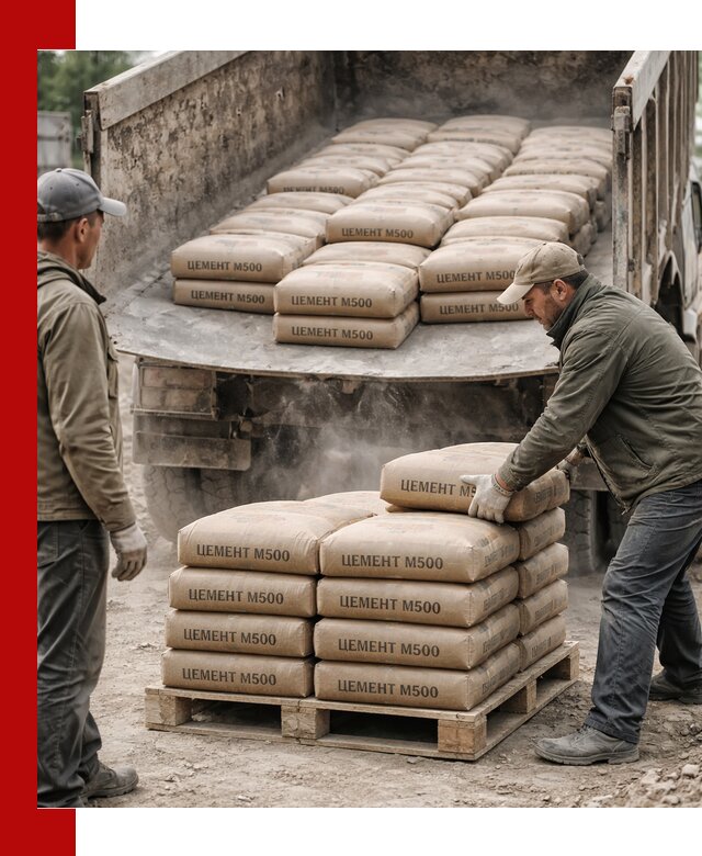 Цемент М500 с доставкой самосвалом в Орле