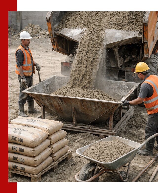 Доставка цементно-песчаной смеси М100 в Орле