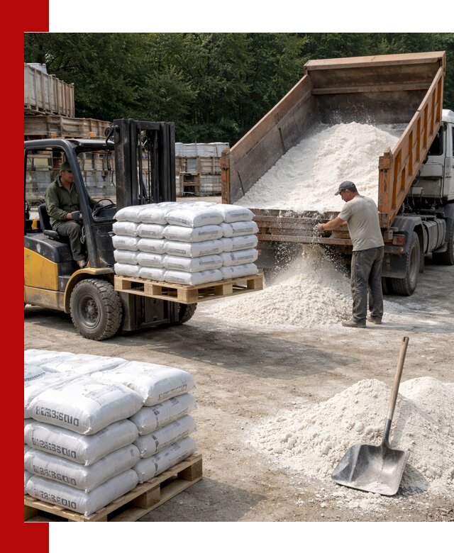 Доставка строительной извести оптом и в розницу в Орле