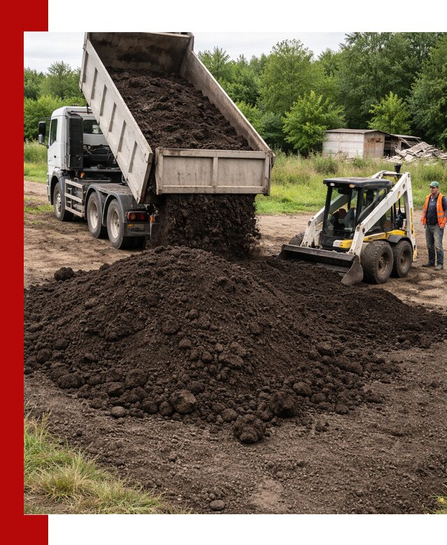 Поставка плодородной земли с доставкой самосвалом в Орле