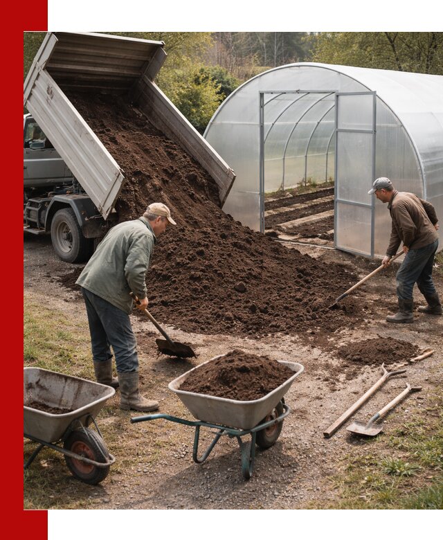 Грунт для теплицы с доставкой в Орле — плодородный субстрат под растения