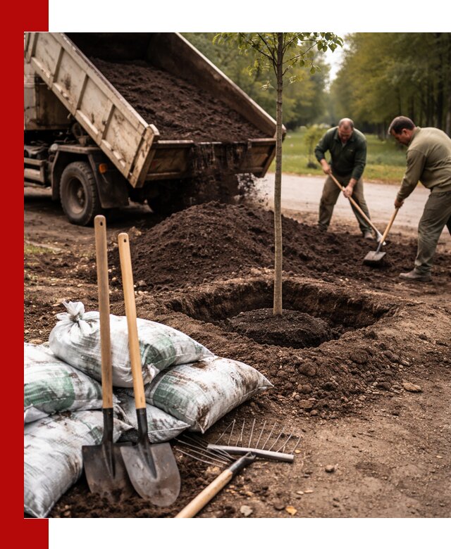 Грунт для посадки деревьев в Орле — доставка и подготовка почвы