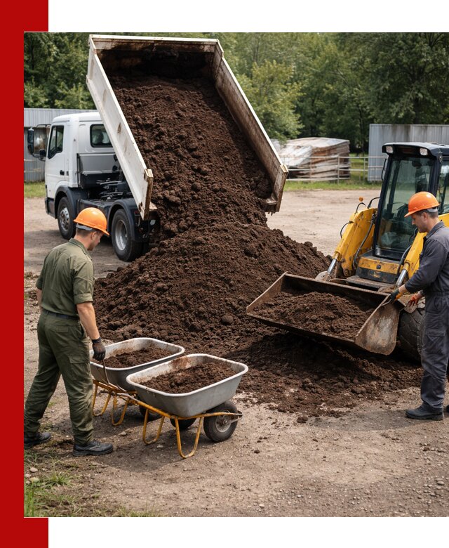 Доставка торфо-земляной смеси в Орле для огорода и ландшафта