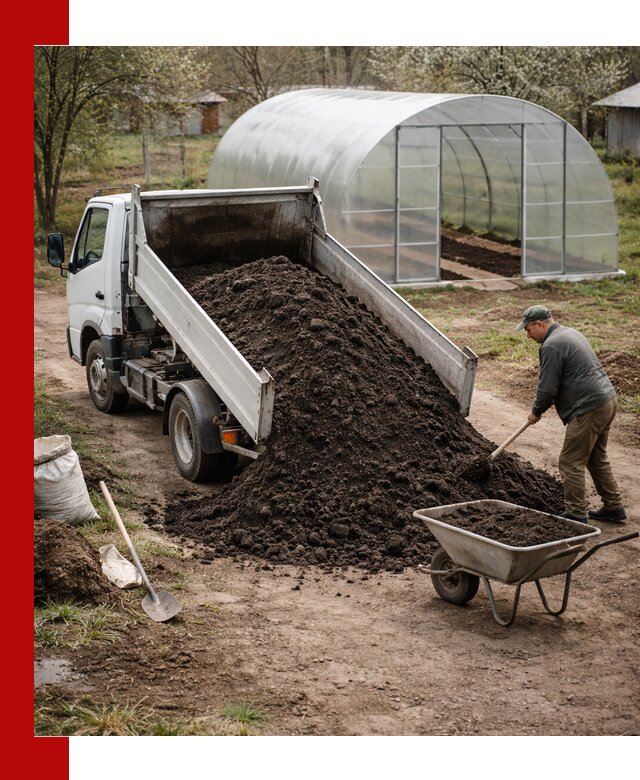 Чернозем для теплицы с доставкой в Орле