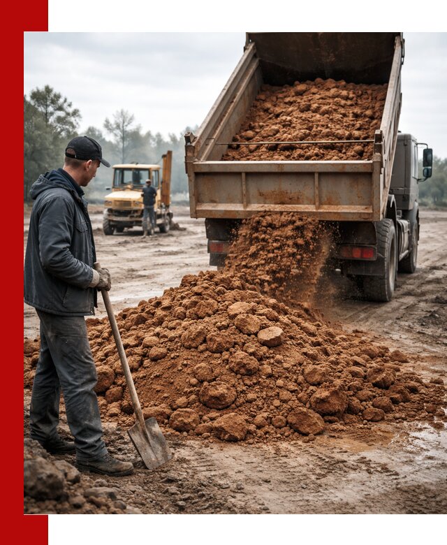 Глина для засыпки в Орле с доставкой самосвалами
