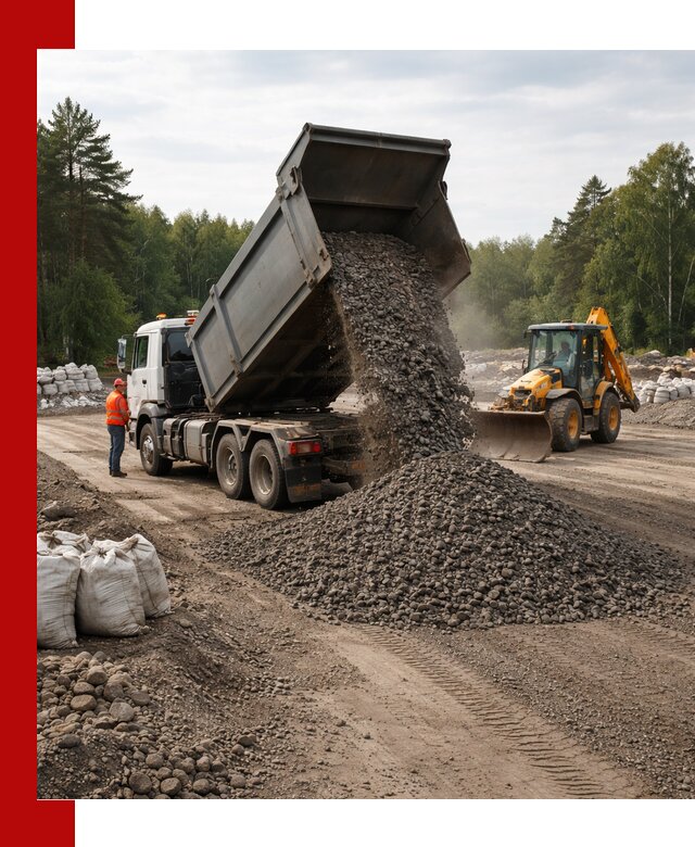 Доставка дробленого асфальта в Орле для дорожных работ